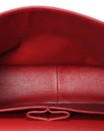 Caviar Quilted Jumbo Double Flap Dark Red