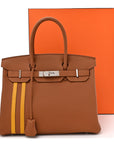 Togo Swift Officier Birkin 30 Gold Ambre