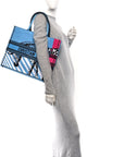 Canvas Embroidered Large Jungle Pop Book Tote Blue Multicolor