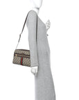 GG Supreme Monogram Web Small Ophidia Shoulder Bag Brown