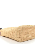 Calfskin Raffia Paulas Ibiza Pochette Bag Natural Tan