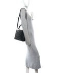 Lambskin Quilted Flower Capucines PM Black