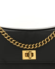 Natural Smooth Calfskin Nano Rodeo Top Handle Handbag Black