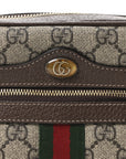 GG Supreme Monogram Web Mini Ophidia Shoulder Bag Brown