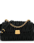 Nappa Matelasse Shoulder Bag Black