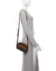New Denim GG Monogram Dollar Calfskin Mini Ophidia Shoulder Bag Blue Tea Cuir Epilog
