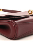 Smooth Calfskin Small Bel Air Clutch On Strap Dark Burgundy