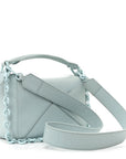 Grained Calfskin Small Puzzle Bag Aquamarine