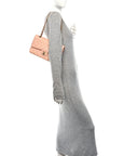 Caviar Quilted Medium Double Flap Light Pink