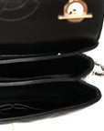 Lambskin Quilted Small Trendy CC Dual Handle Flap Bag Black