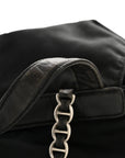 Tessuto Nylon Vela Chain Backpack Black