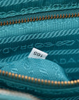 Tessuto Nylon Saffiano Crossbody Bag Turchese