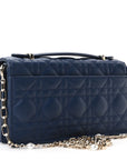 Lambskin Cannage Mini My D1OR Bag Deep Ocean Blue