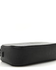 Signature Grained Calfskin Logo XS Ville Camera Bag Black White