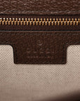 Monogram Jumbo GG Textured Dollar Calfskin Web Small Ophidia Padlock Top Handle Bag Camel Ebony New Acero