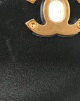 Shiny Aged Calfskin Quilted Mini Nano Kelly Shopper Black