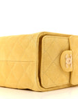 Suede Quilted Mini CHNL 25 Handbag Yellow