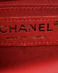 Caviar Quilted Medium Boy Flap Red
