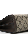 GG Supreme Monogram Web Small Ophidia Chain Shoulder Bag Brown