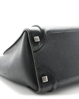 Drummed Calfskin Micro Luggage Black