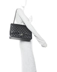 Caviar Quilted Maxi Double Flap Black