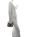 GG Supreme Monogram Azalea Calfskin Web Mini Jackie 1961 Hobo Beige Ebony Brown Sugar