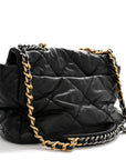 Goatskin Quilted Maxi CHNL 19 Flap Black