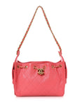 Caviar Quilted Mini CHNL 25 Handbag Coral