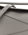 Soft Grained Calfskin Small Puzzle Edge Bag Pearl Grey