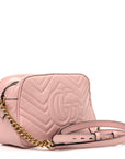 Calfskin Matelasse Small GG Marmont Chain Shoulder Bag Perfect Pink