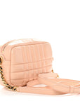 Lambskin Quilted Mini Lola Camera Bag Peach Pink