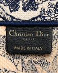 Canvas Embroidered Large D1ORiviera Toile De Jouy Book Tote Blue