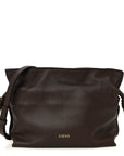 Nappa Flamenco Knot Clutch Chocolate