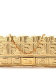 Vitello Catalan Mirror FF 1974 Embossed Continental Wallet on Chain Gold