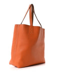 Taurillon Clemence Double Sens Reversible Tote Orange Gold