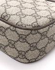 GG Supreme Monogram Textured Dollar Calfskin Web Small Ophidia GG Handbag Beige Ebony New Acero