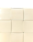 Patent Maxi Intrecciato Cassette Crossbody Bag White
