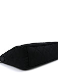 Nylon Tessuto Impuntu Quilted Crossbody Bag Black