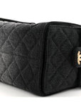Washed Denim Quilted Small CHNL 25 Handbag Black