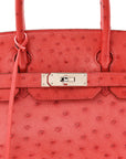 Ostrich Birkin 30 Rouge Vif
