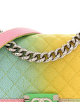 Caviar Quilted Small Cuba Rainbow Boy Flap Multicolor