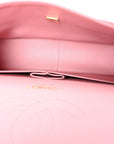 Caviar Quilted Jumbo Double Flap Pink