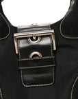 Tessuto Nylon Moon Shoulder Bag Black