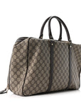 GG Supreme Monogram Medium Double Handle Briefcase Dark Brown