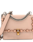 Vitello Liberty Pearl Scalloped Studded Small Kan I Shoulder Bag Soap
