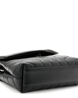 Calfskin Y Quilted Monogram Toy Loulou Crossbody Bag Black