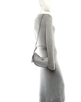 Soft Calfskin Arque Shoulder Bag Granito