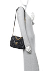 Lambskin Quilted Medium CHNL 19 Flap Black