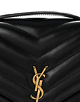 Lambskin Quilted Monogram Large Loulou Black