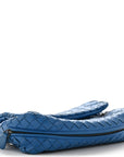 Nappa Intrecciato Small Chain Crossbody Blue